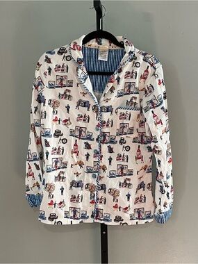Munki Munki Costco Print Pajama Top Size Small
